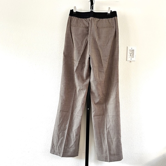Thakoon Smocked Waist Plaid Pull On Pants in Brown Combo, Size 6, New with Tag - Picture 3 of 9